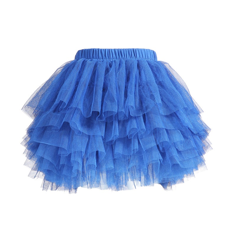 elamccor Baby Girls' Tutu Skirt Toddler 6 Layered Tulle Tutus 1-8T Blue - Image 1